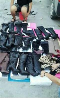 吉林龍潭區鞋帽服飾批發 歐洲純水牛皮長筒靴最低價批發處理